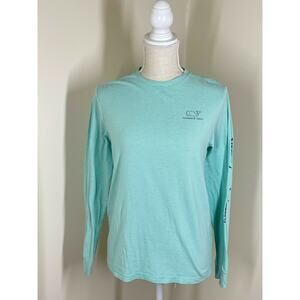 Vineyards Vines Long Sleeve Whale Print Long Sleeve Shirt Size Large 16